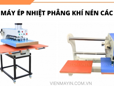 MÁY ÉP NHIỆT PHẲNG KHÍ NÉN CÁC KHỔ: 40X60, 40X50, 33X45 - 2 MÂM TỰ ĐỘNG
