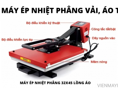 MÁY ÉP NHIỆT PHẲNG VẢI, ÁO THUN: CÔNG NGHỆ CAO ÁP, CHUẨN XÁC VÀ BỀN BỈ