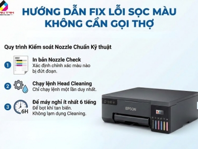 Máy in màu Epson L8050: Hướng dẫn kỹ thuật từ chuyên gia