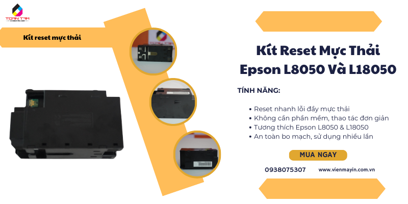 kít reset mực thải epson l8050 và epson l18050