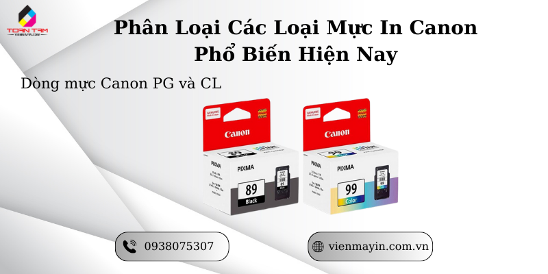 mực in canon pg và cl