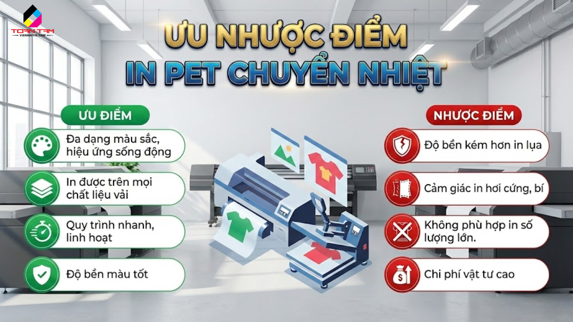 ưu nhược điểm in pet chuyển nhiệt