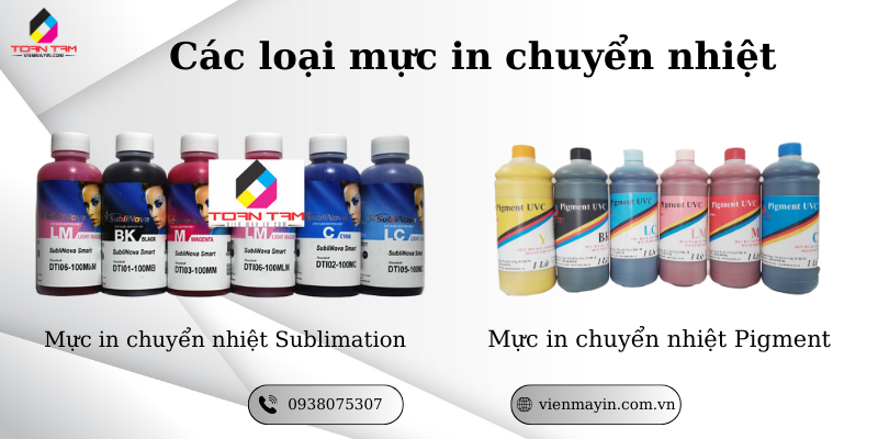 các loại mực in chuyển nhiệt