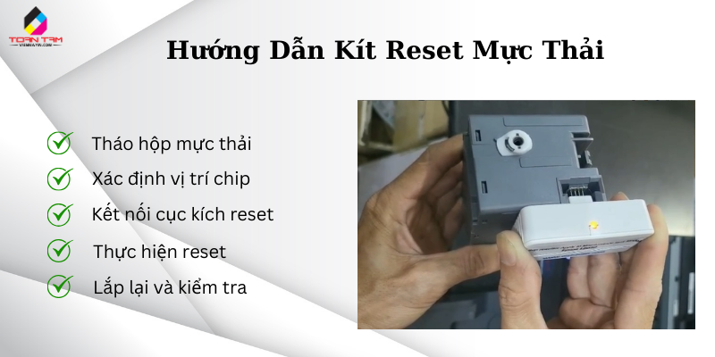 hướng dẫn kit reset mực thải