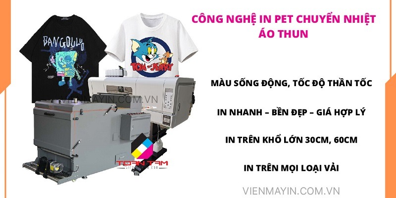 công nghệ máy in pet chuyển nhiệt áo thun