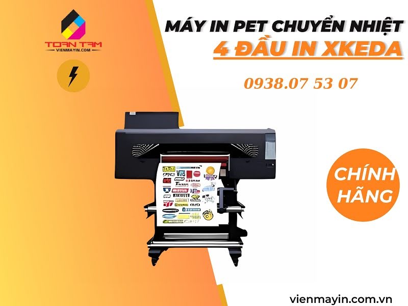 máy in pet chuyển nhiệt hcm đầu in