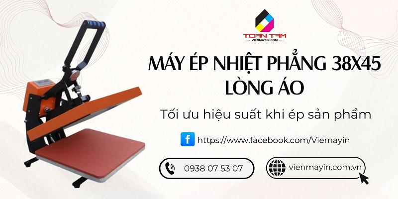 máy in áo thun 3D - Máy ép phẳng nhiệt 38x45