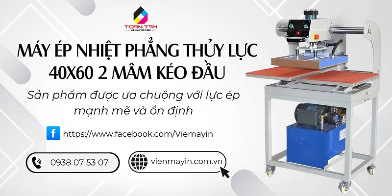 Máy ép nhiệt phẳng 40x50 - máy ép nhiệt phẳng 40x60