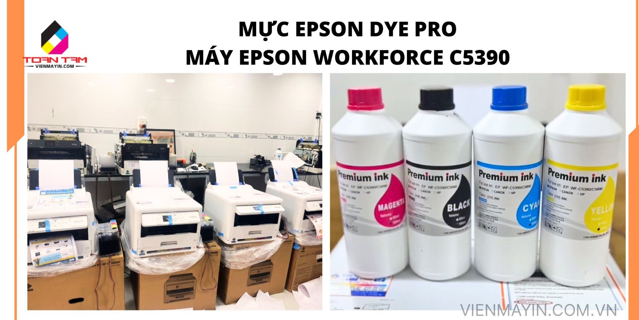 Mực in phun liên tục Epson Dye Pro chính hãng cho máy Epson WF-C5390