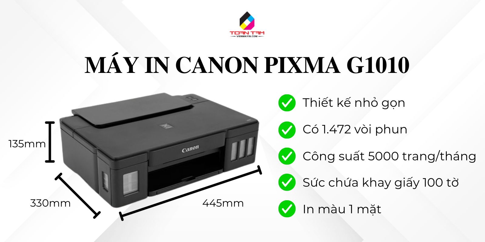 Tính năng máy in phun màu Canon pixma G1010