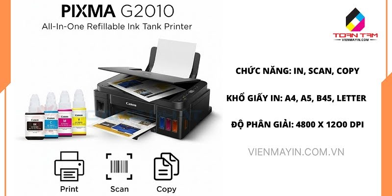 Máy in màu Canon G2010 chất lượng 