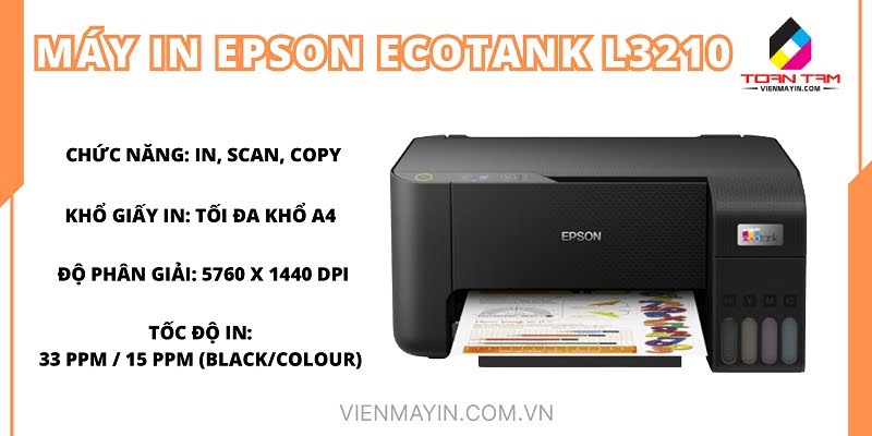 Máy in Epson Ecotank L3210 chất lượng 