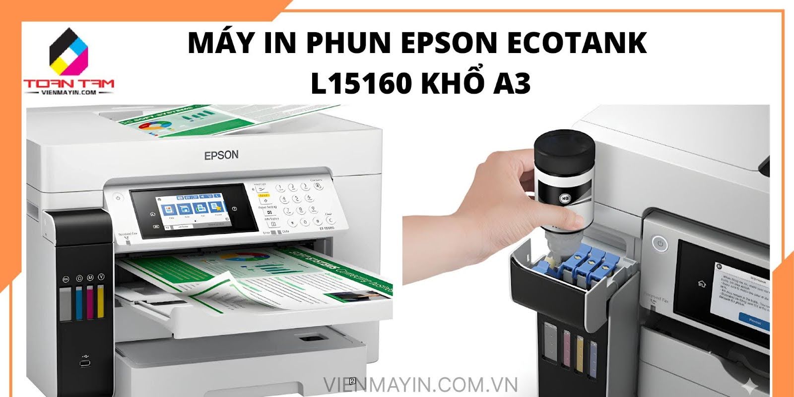 Máy In Phun Epson EcoTank L15160 Khổ A3 chất lượng