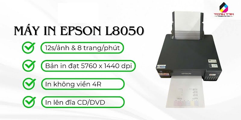 VIỆN MÁY IN TOÀN TÂM cung cấp máy in Epson L8050 chính hãng