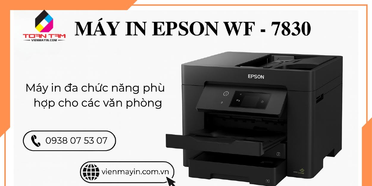 máy in Epson A3 Epson Workforce WF-7830DTWF uy tín 