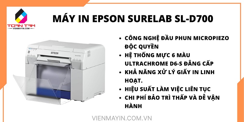 5 lợi thế mà máy in Epson SureLab SL-D700 mang lại.