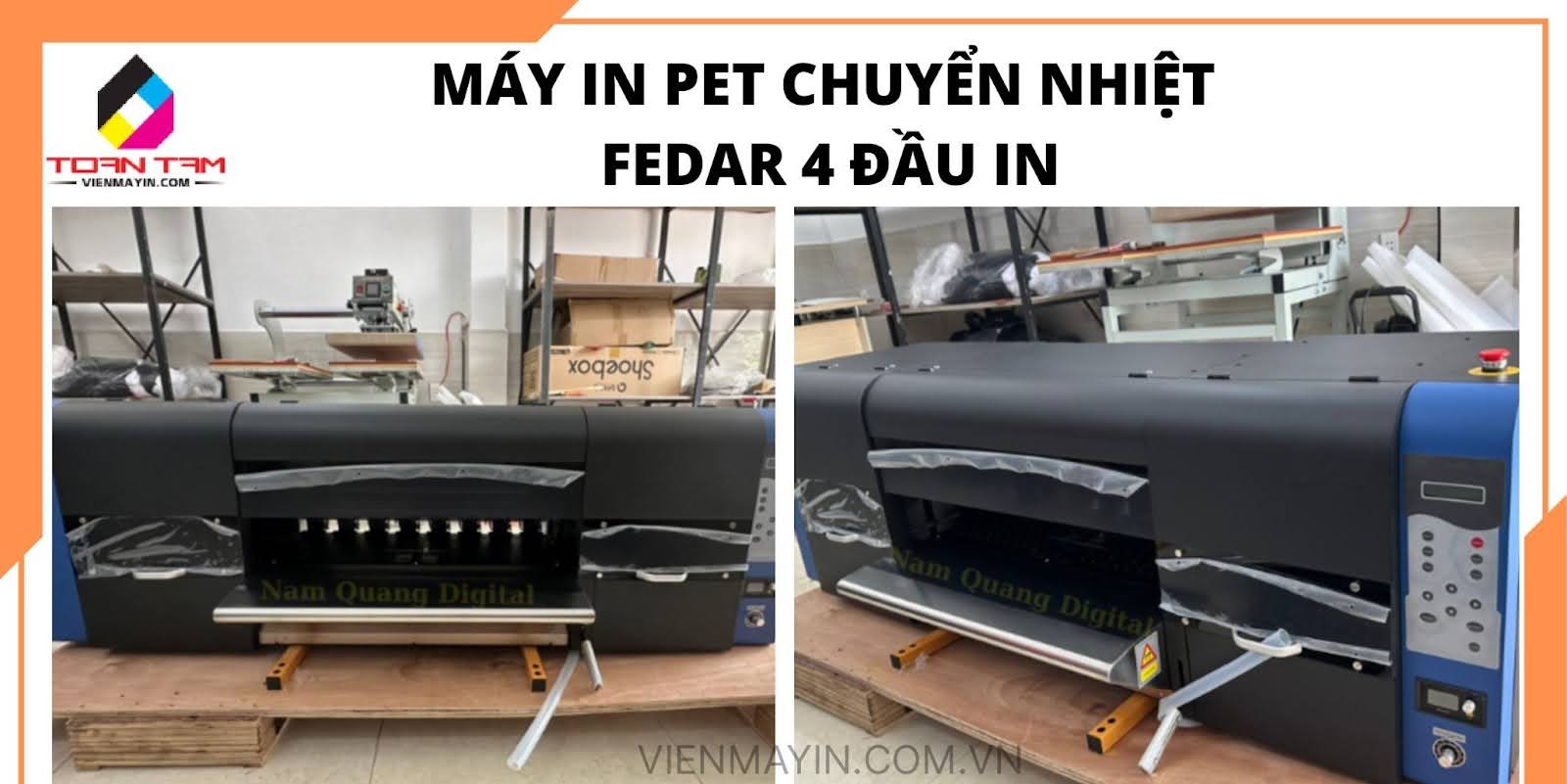 Máy In PET Chuyển Nhiệt Fedar 4 Đầu In uy tín 