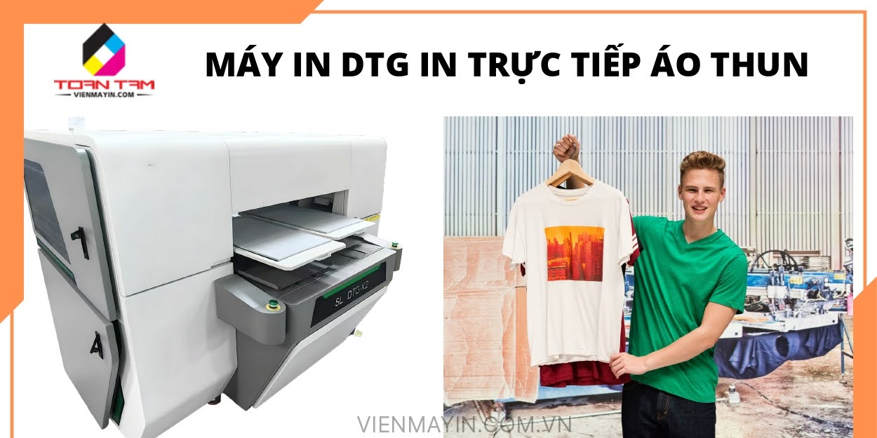 máy In DTG in trực tiếp áo thun 2 mâm công nghiệp chất lượng 