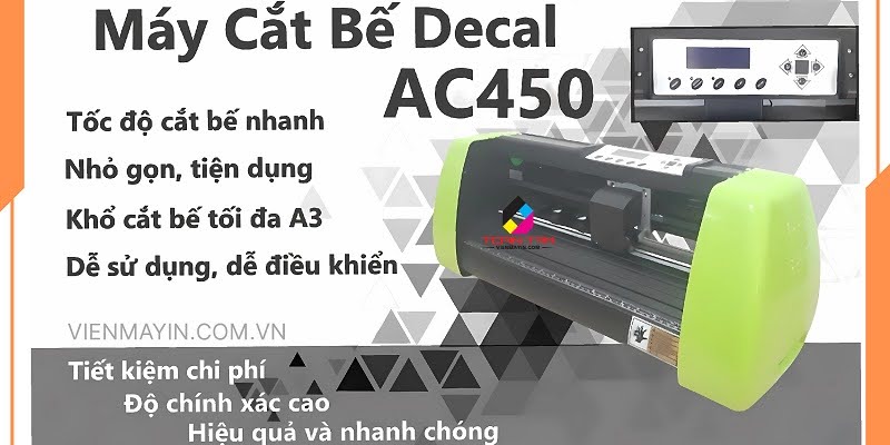 Máy cắt decal Refine AC 450 Khổ A3 uy tín 