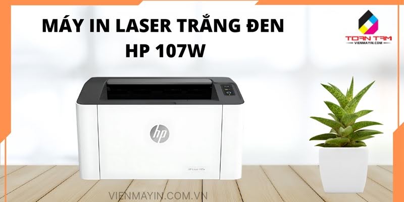  máy in Laser Trắng Đen HP 107W chất lượng