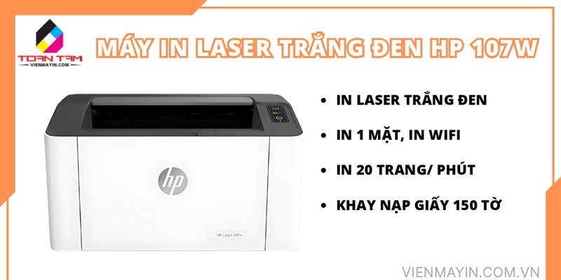  máy in Laser Trắng Đen HP 107W