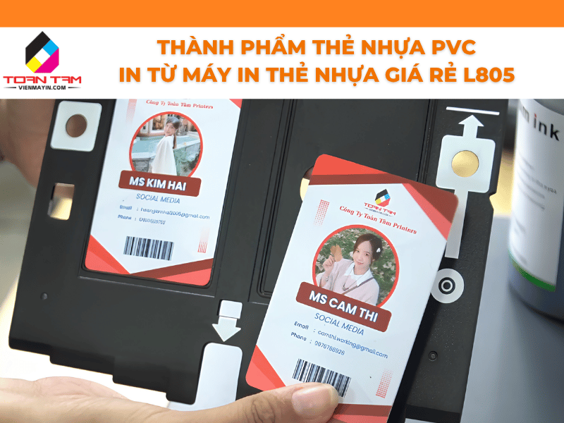 Chất lượng thẻ nhựa in từ máy in thẻ nhựa giá rẻ L805 hoàn toàn có thể so sánh với các dòng máy công nghiệp.