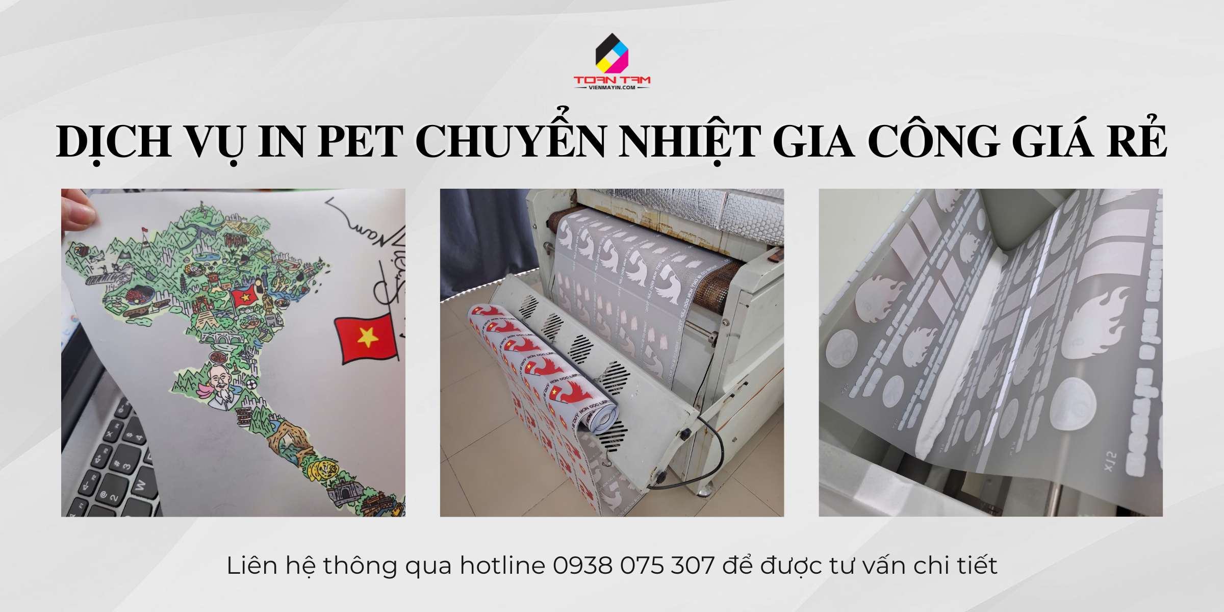Dịch vụ in pet chuyển nhiệt giá rẻ