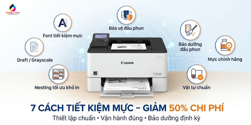 7 cách tiết kiệm mực cho máy in