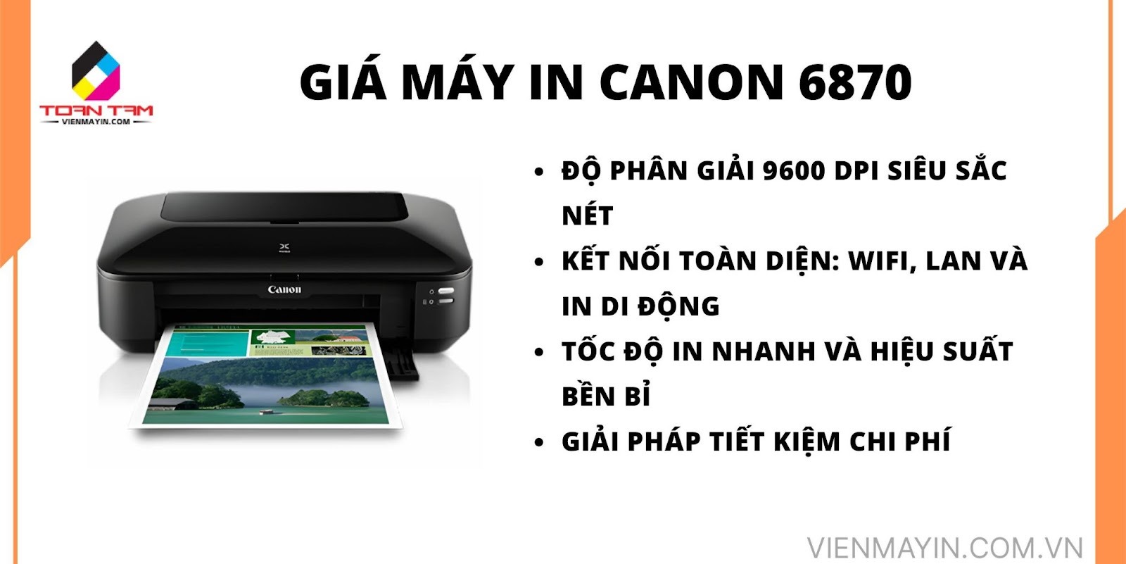 Giá Máy In Canon 6870 (iX6870) A3 Wifi Mới Nhất tại Viện Máy In Toàn Tâm