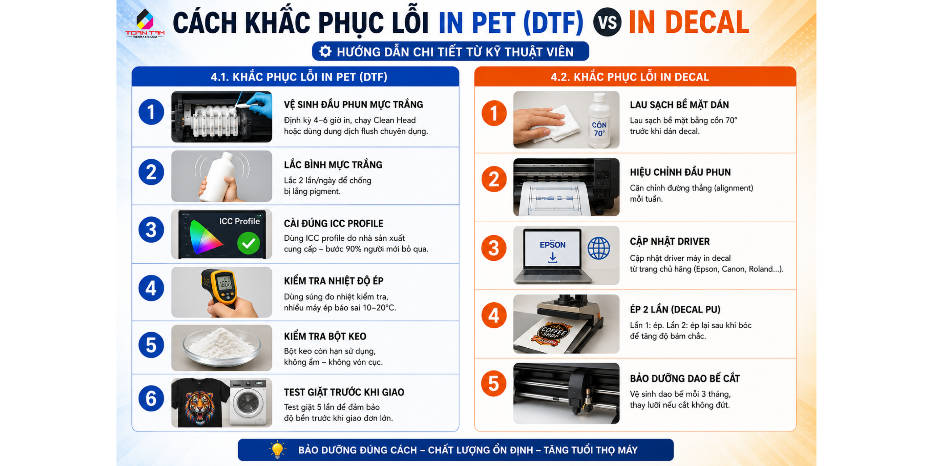 cách khắc phục in pet và decal
