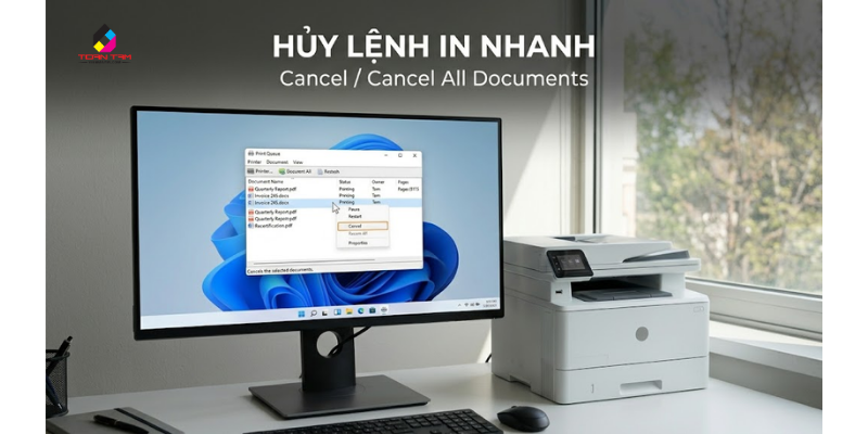 Hủy Lệnh In Qua Print Queue