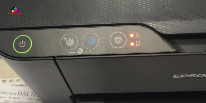 máy in epson lỗi 2 đèn báo đỏ