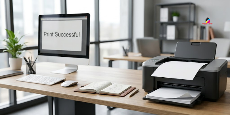 tông quan lỗi máy in in ra giấy trắng