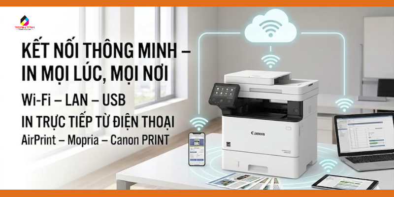 kết nối thông minh máy canon mf461dw