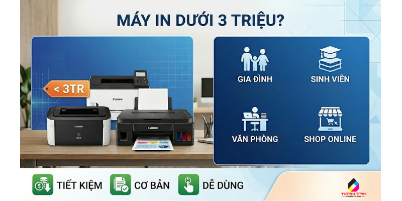 tổng quan máy in giá rẻ dưới 3 triệu