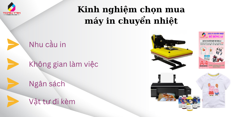 kinh nghiệm chọn mua máy in chuyển nhiệt