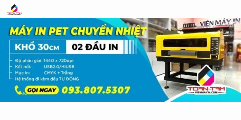 máy in pet chuyển nhiệt 30cm