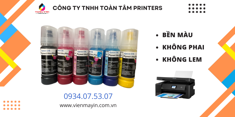 Mực In Epson Ecotank Pigment Ultra Plus 500ml Bền Màu, Chống Nước, In Mọi Chất Liệu