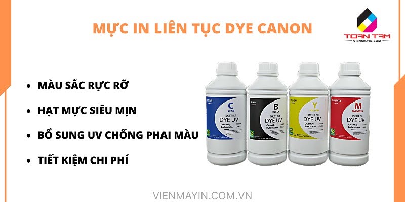 Mực In Liên Tục Dye Canon chất lượng 