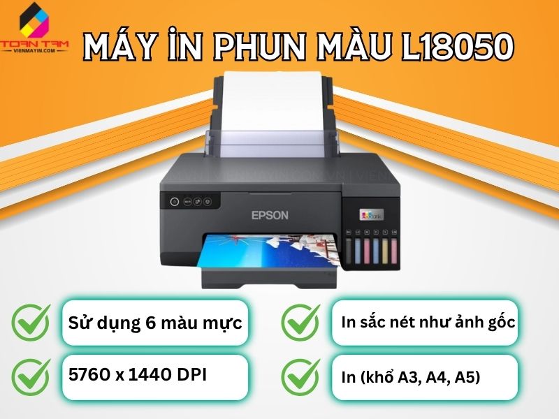 máy in phun màu Epson L18050 – In A3+ chống phai bền lâu
