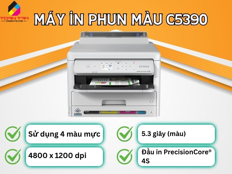 máy in phun màu Epson C5390 – In 70k trang/tháng tốc độ 25ipm