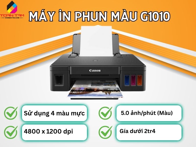 máy in phun màu Canon G1010 – In đen 6000 trang