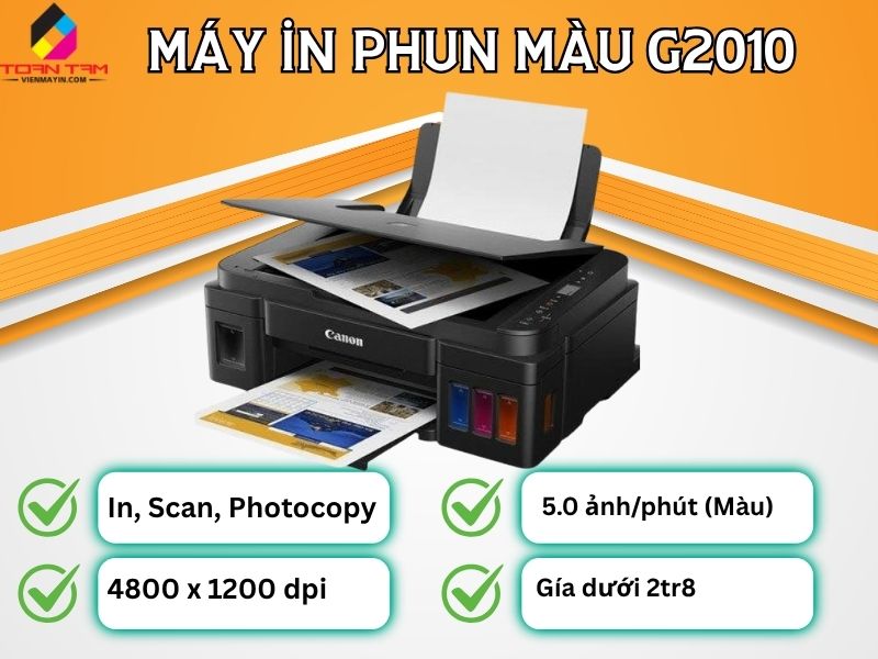 máy in phun màu Canon G2010 – In/scan/copy Wi-Fi