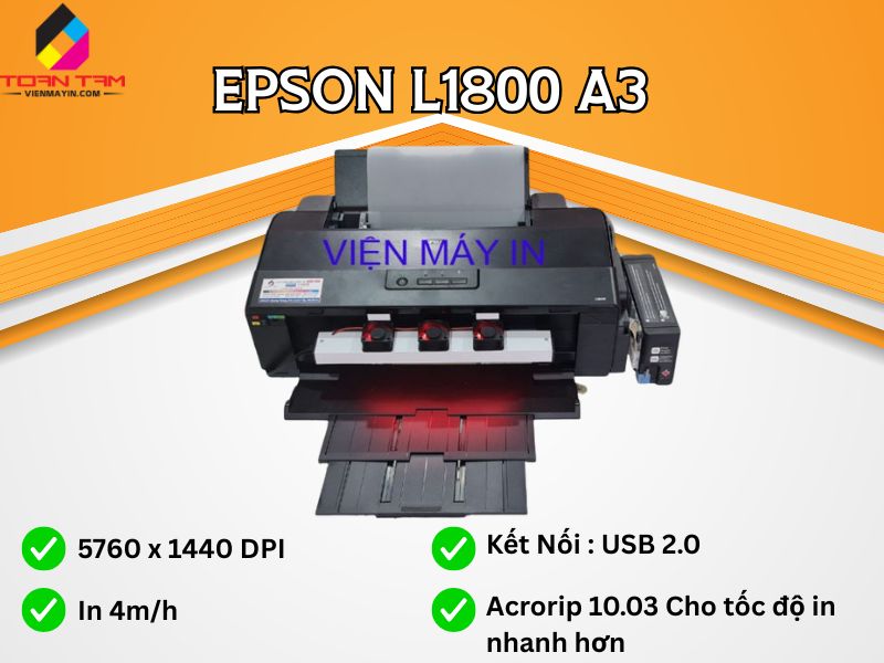 Máy in PET chuyển nhiệt Epson L1800 A3 lên áo thun