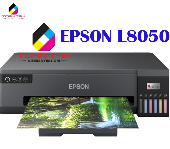 Máy in Epson A4 L8050 wifi 6 màu - Mực ngoài chính hãng