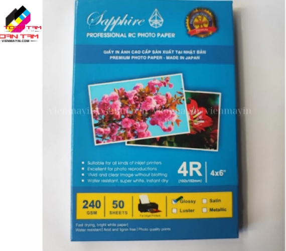 Giấy In Ảnh Sapphire RC A4 230G