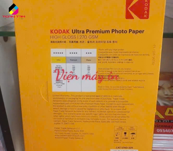Giấy in ảnh Kodax A4 Chính Hãng 20 tờ